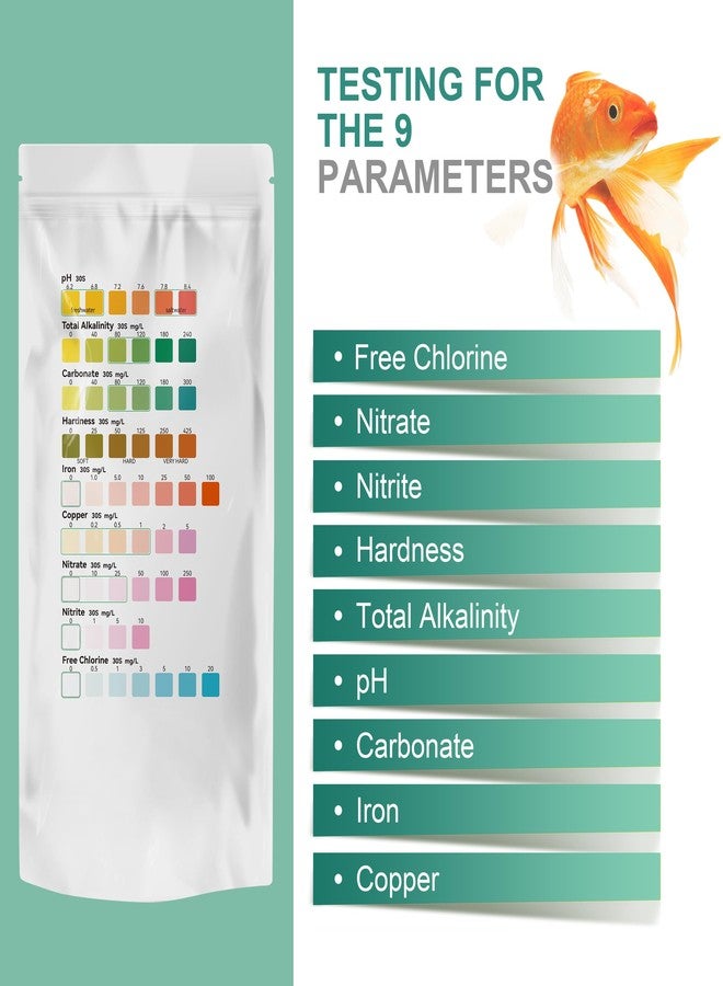 AAwipes Fish Tank Water Test Strips 9-in-1 |25 Strips | Freshwater & Saltwater Tanks Quick & Accurate Water Testing Test pH, Carbonate, Copper, Alkalinity, Hardness, Chlorine, Nitrate, Nitrite, etc - Image 3